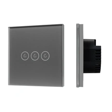 Изображение Выключатель сенсорный SWT-OMALI-S03-ZB-GR (250V, 10A, Zigbee) (Arlight, Стекло)